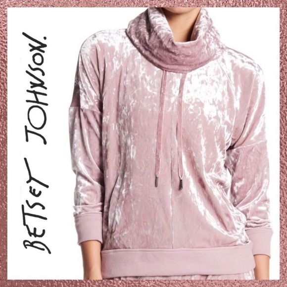 LIKE NEW Betsey Johnson Pink Velvet Shirt Small S - Picture 1 of 11